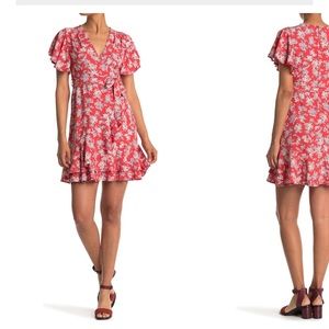 Papillon - Floral Ruffle Wrap Dress